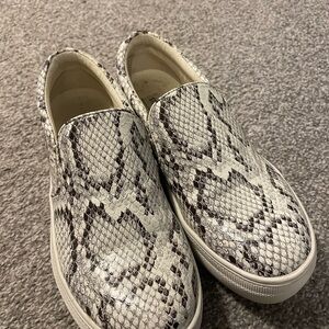 Women’s Snakeskin Slip-On Sneakers